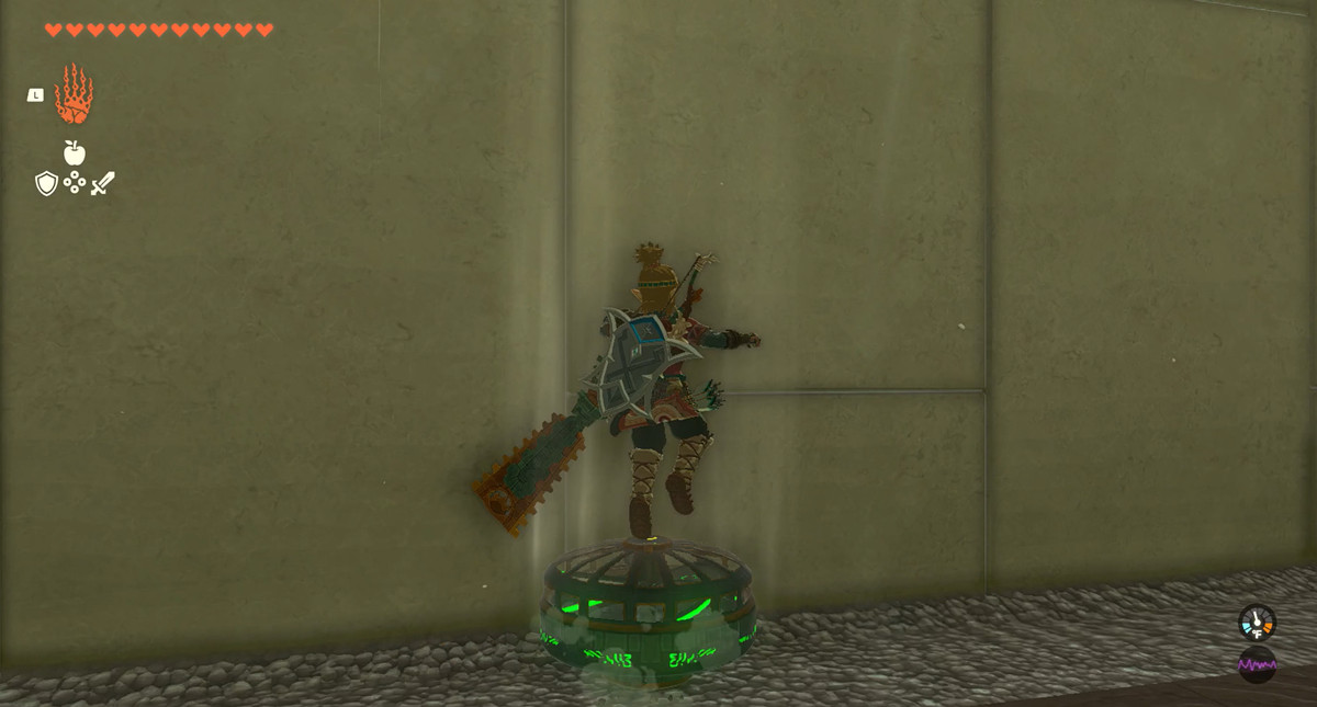 Using a fan to get to a high ledge in Zelda: Tears of the Kingdom