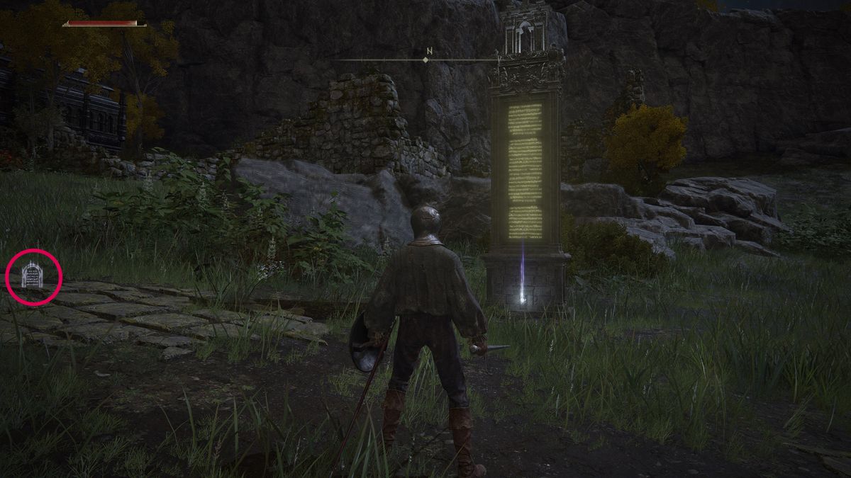 Elden Ring's tombstone icon, which means you can summon spirits