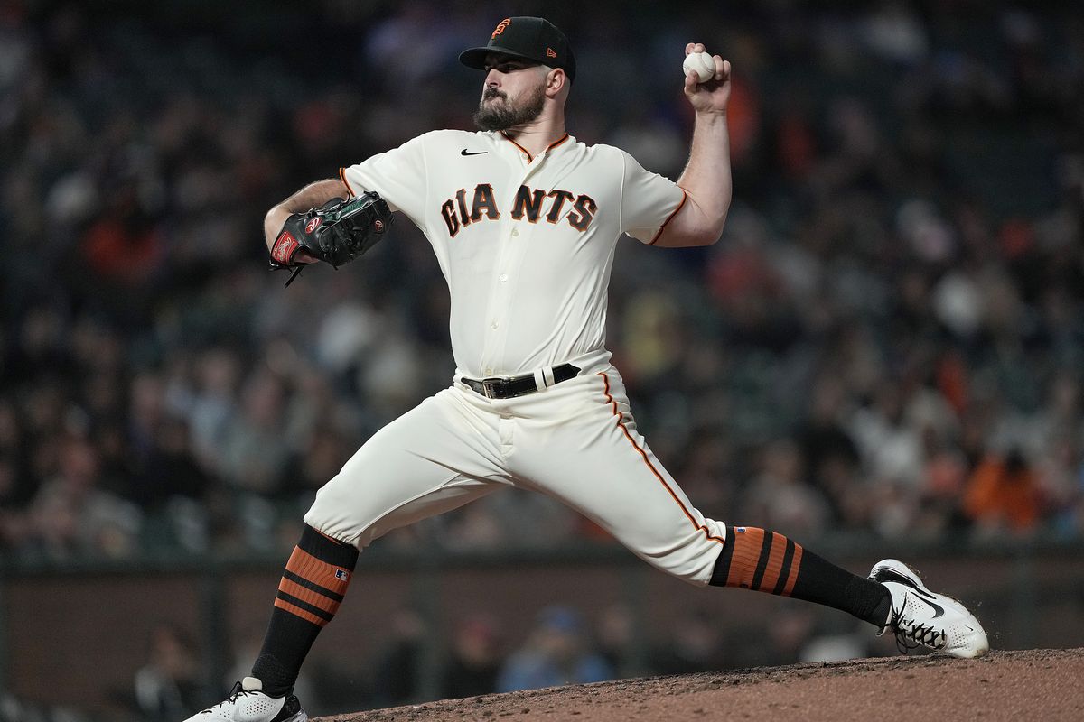 Carlos Rodon #16 of the San Francisco Giants pitches against the Colorado Rockies in the top of the six inning at Oracle Park on September 29, 2022 in San Francisco, California.