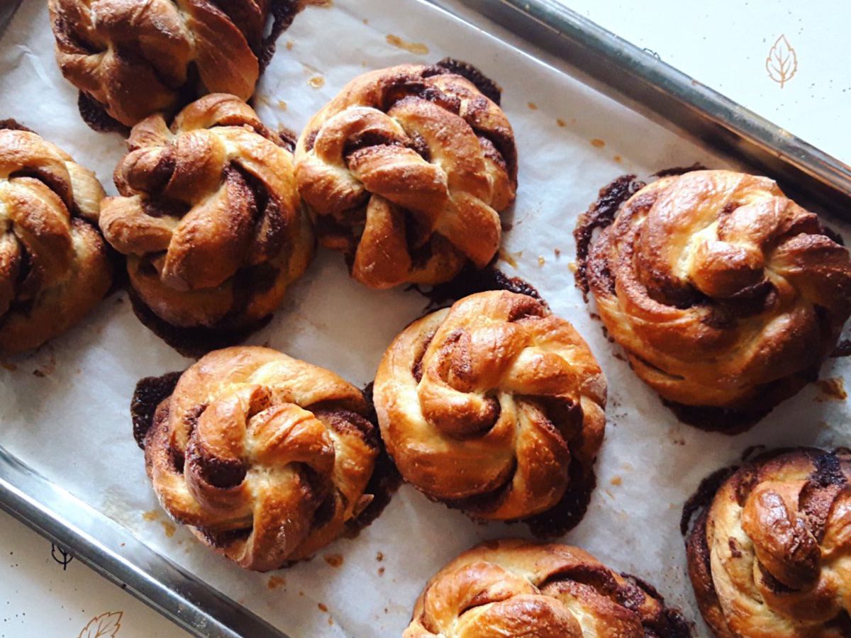 Cinnamon buns at Tromso cafe in Forest Gate, E7