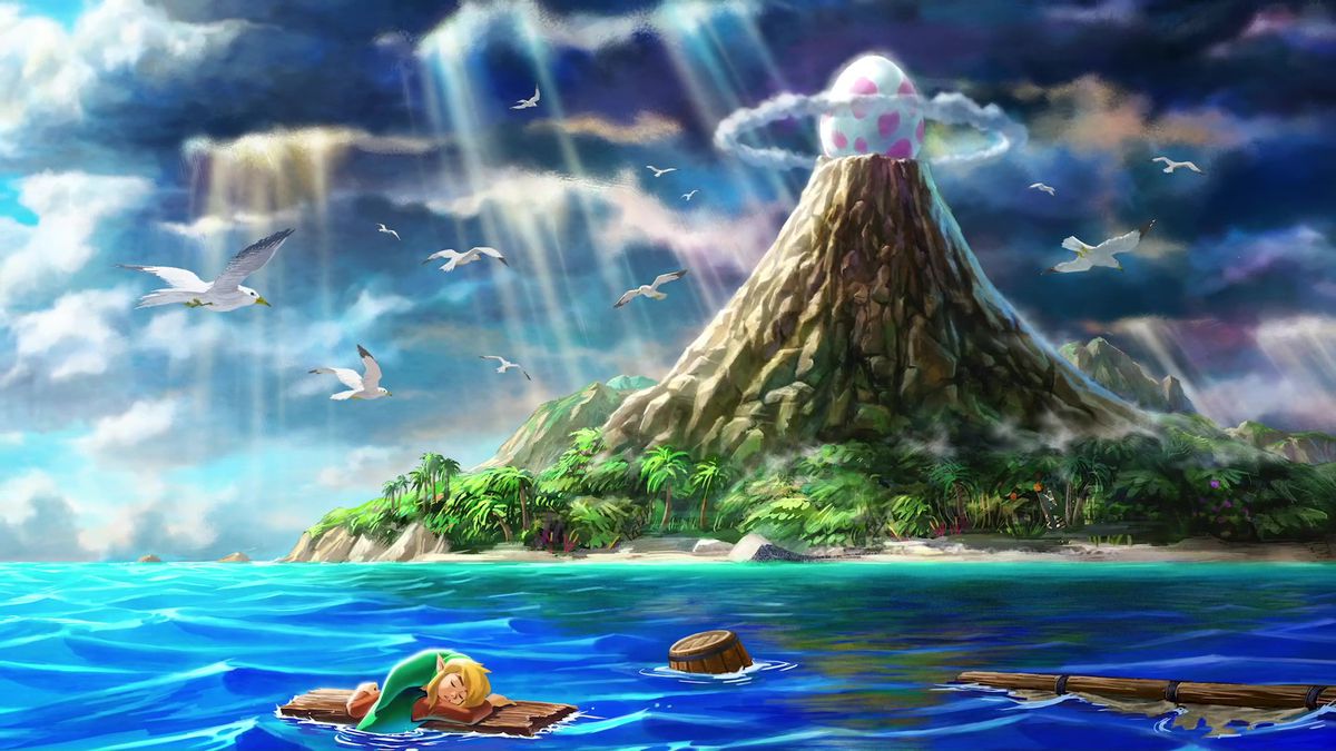The Legend of Zelda: Link’s Awakening (2019) - mountain island artwork