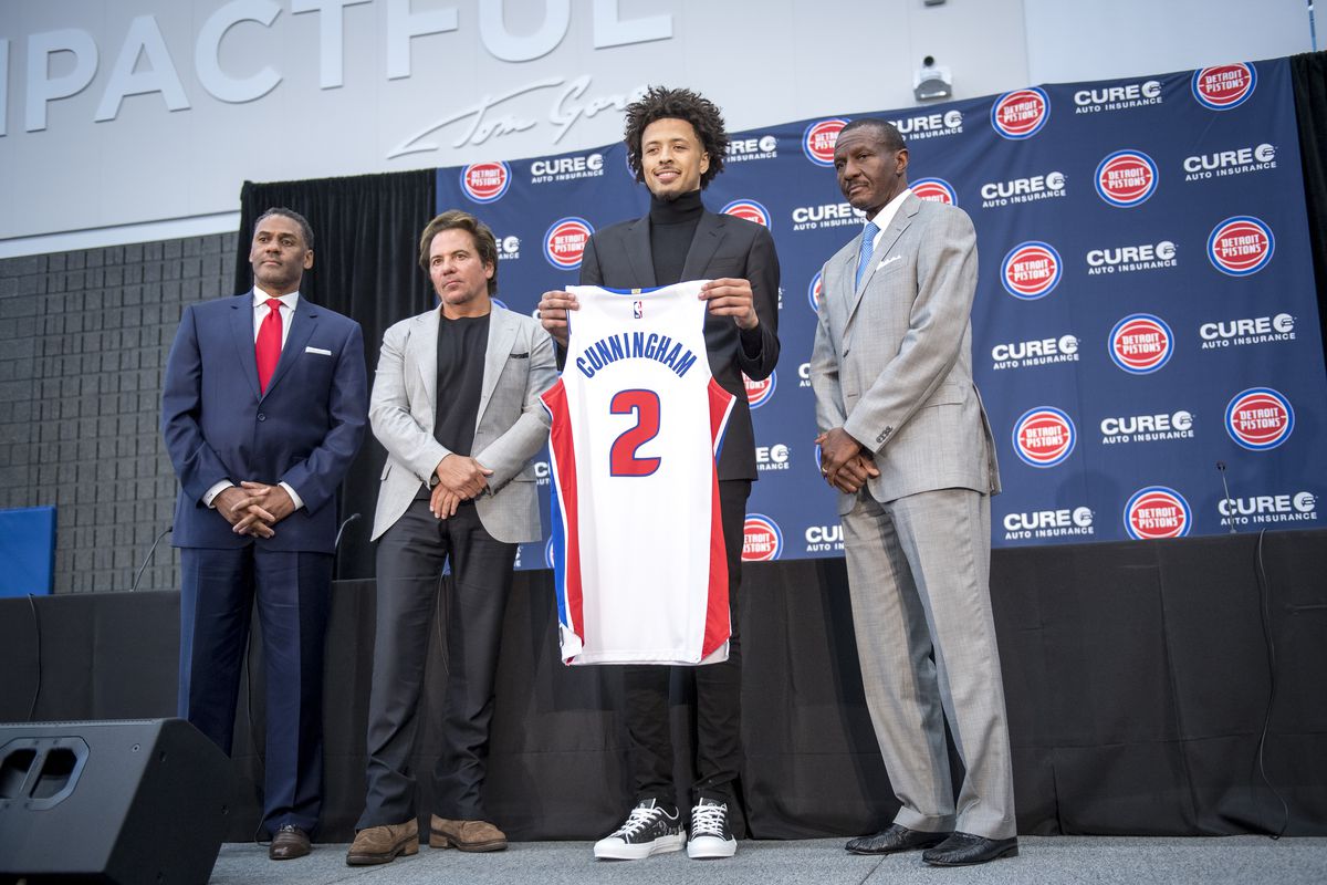 Detroit Pistons Introduce First NBA Draft First Overall Pick Cade Cunningham