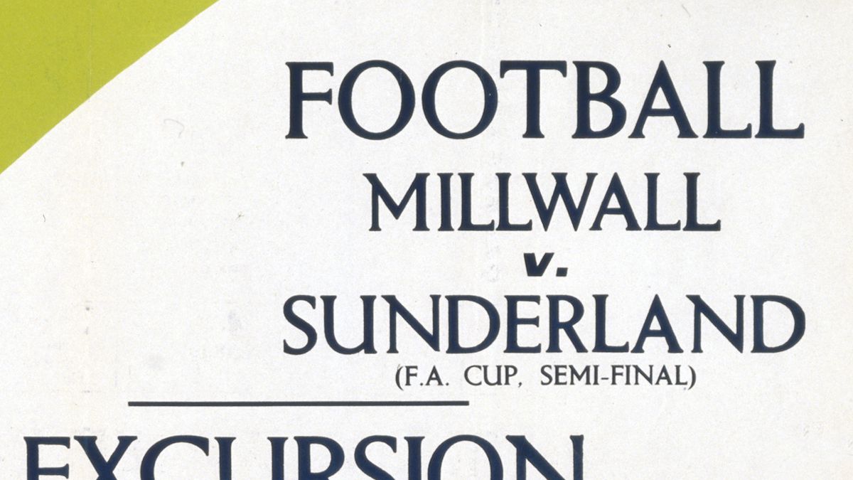 Football - Millwall v Sunderland�, SR poster, 1937.