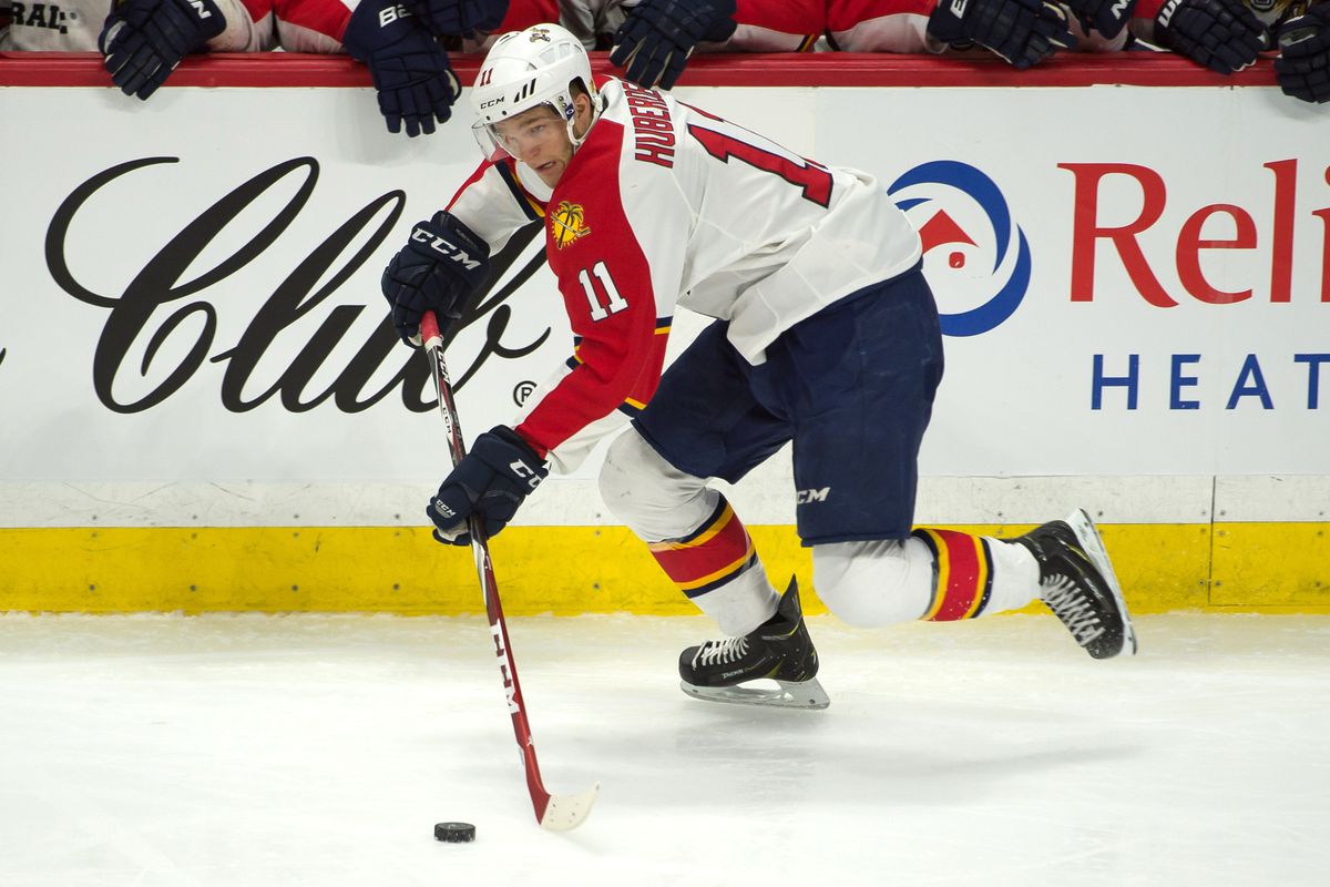 Jonathan Huberdeau was one of eight players extended a qualifying offer by the Panthers.