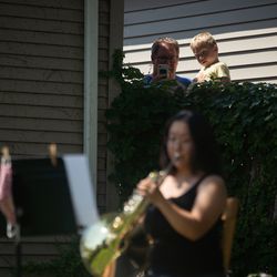 Joanna Schulz’s neighbor livestreams the ’Rona Quartet’s practice Saturday.