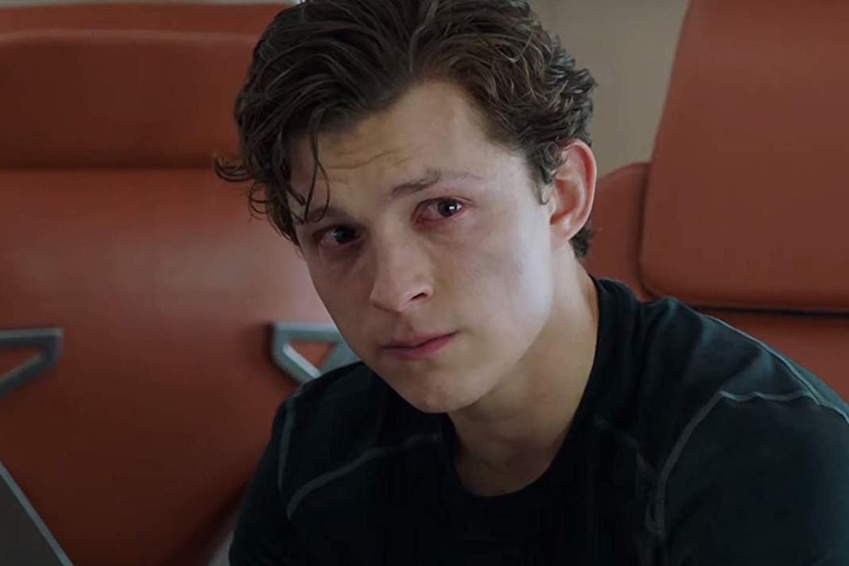 Actor Tom Holland as Spider-Man in the “Spider-Man: Far From Home” trailer.