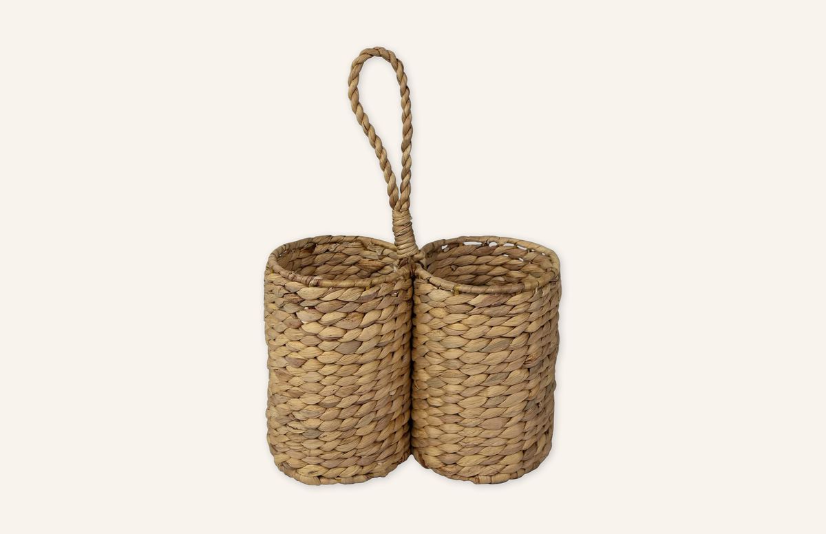 Wick-wrapped wine jugs or carriers