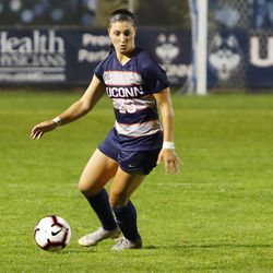 The Eastern Michigan Eagles take on the UConn Huskies in a women’s college soccer game at Morrone Stadium in Storrs, CT on September 14, 2018.