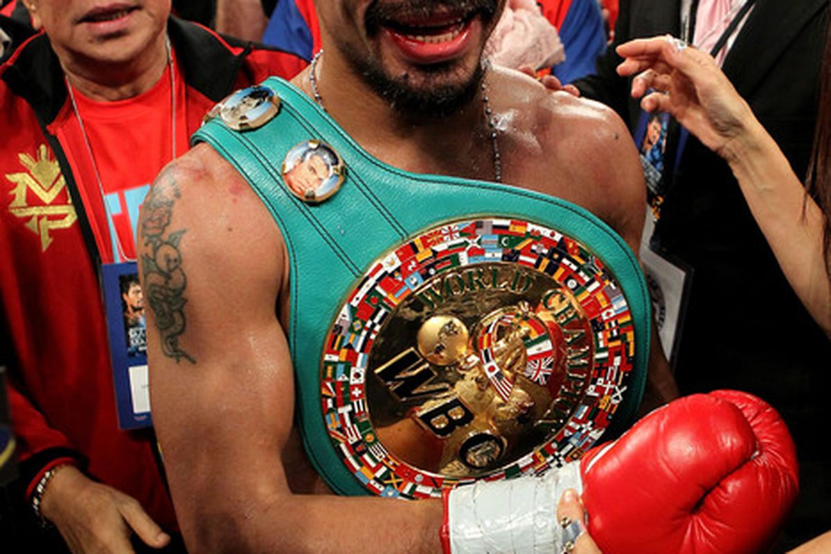 Manny Pacquiao wants to keep fighting. Who's he going to fight? (Photo by Nick Laham/Getty Images)