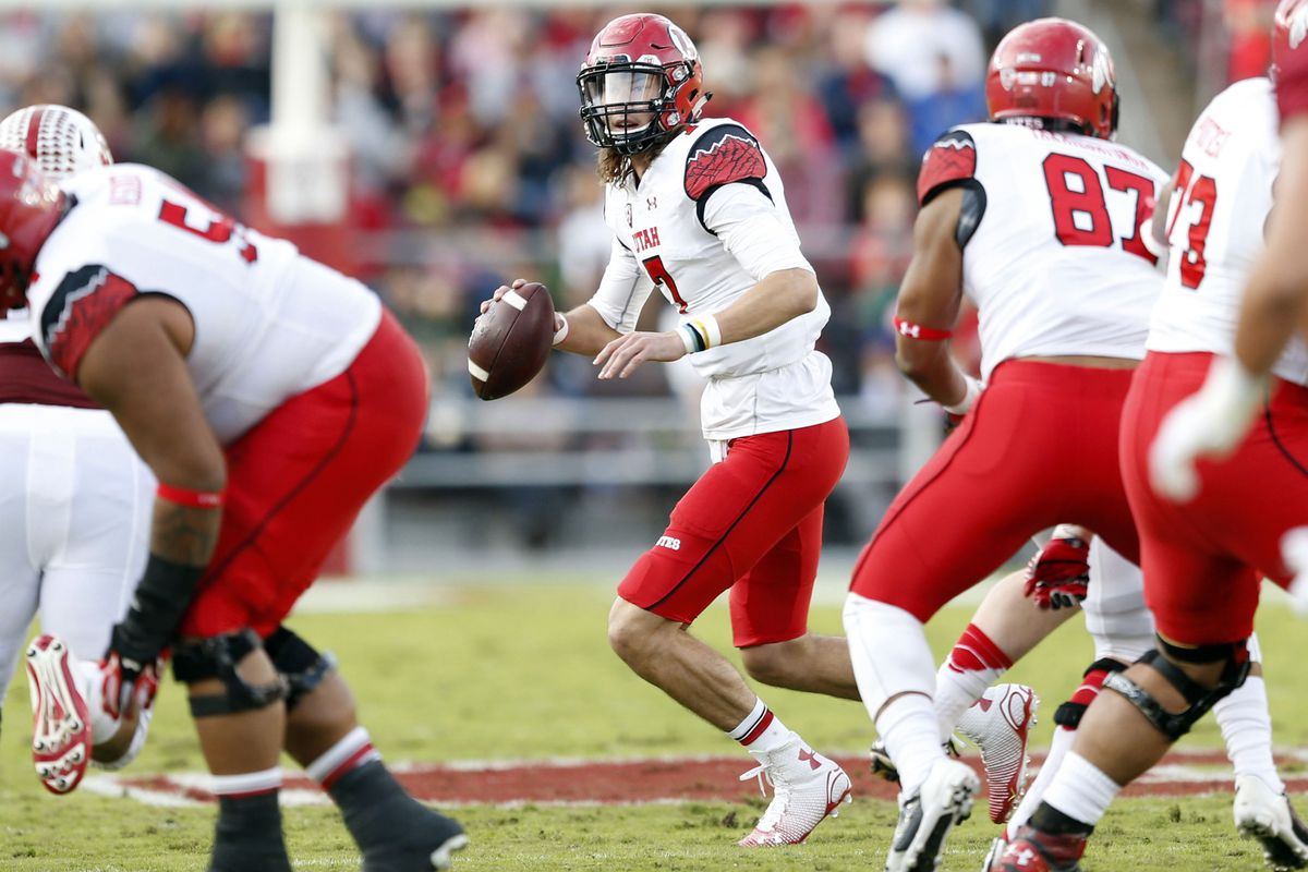 Utah quarterback Travis Wilson accounts for all three Utes touchdowns in beating Stanford 20-17 in Palo Alto, Calif.