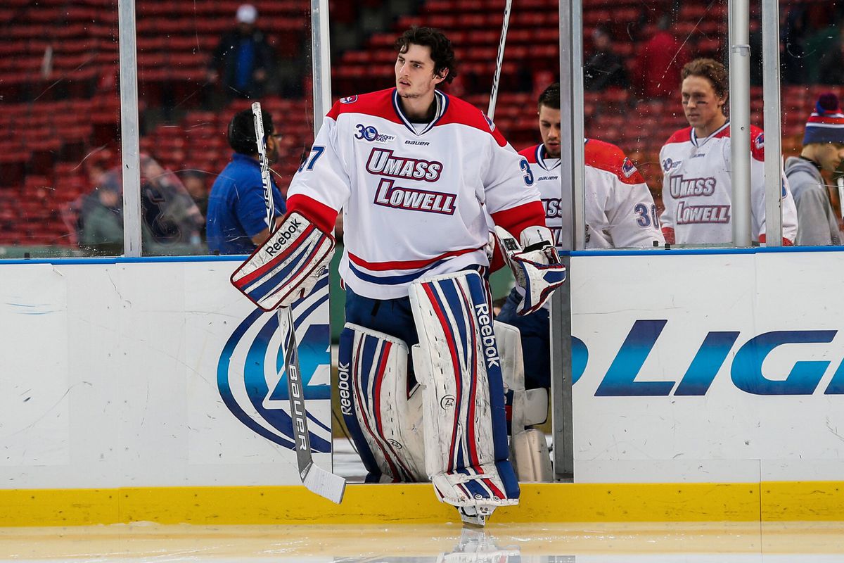 UMass Lowell goaltender Connor Hellebuyck leads the River Hawks into the NCAA Tournament.