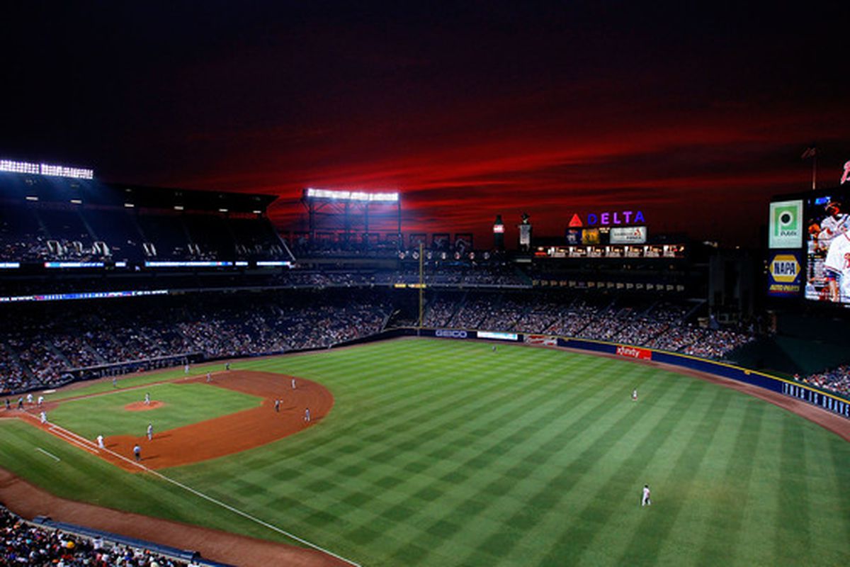ATLANTA - JUNE 30:  A general view of Turner Field during the game between the Atlanta Braves and the Washington Nationals on June 30