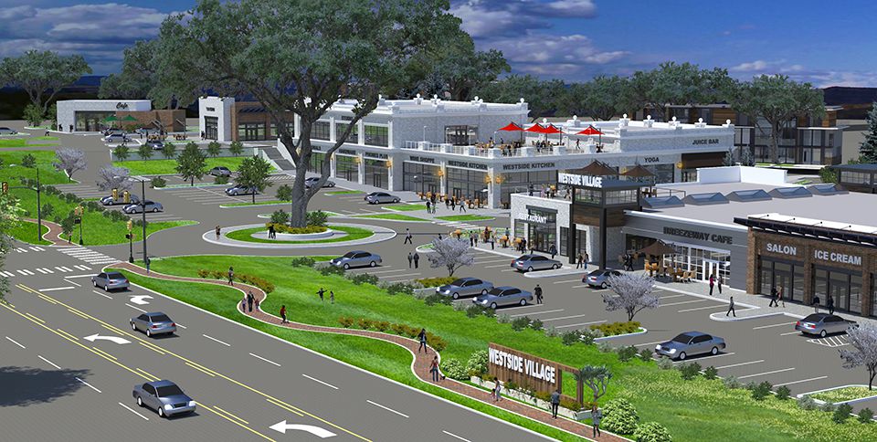 A new shopping center planned for Atlanta’s Westside on Moores Mill Road.