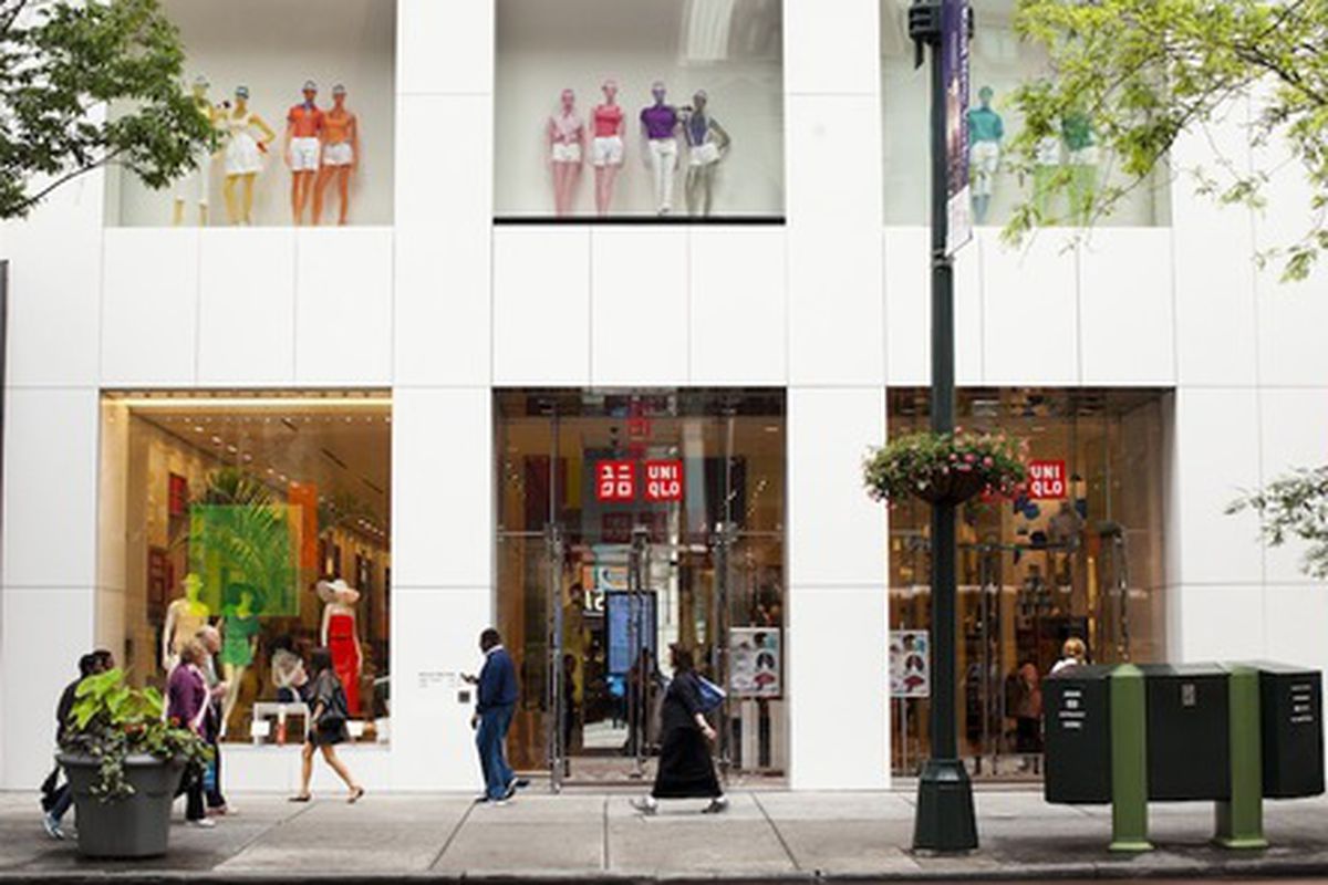 A Uniqlo store in New York; Photo by Brian Harkin for <a href="http://ny.racked.com/archives/2013/07/11/uniqlo_will_open_in_brooklyn_and_staten_island.php">Racked NY</a>