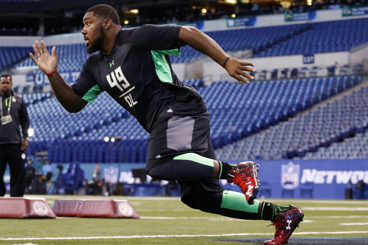 Sheldon Rankins at the 2016 NFL Scouting Combine. 