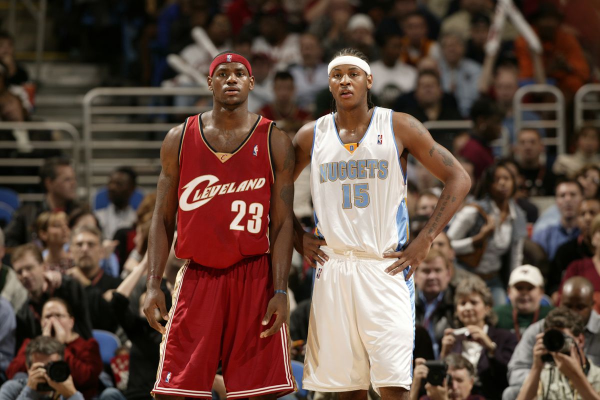 Cleveland Cavaliers LeBron James and Denver Nuggets Carmelo Anthony