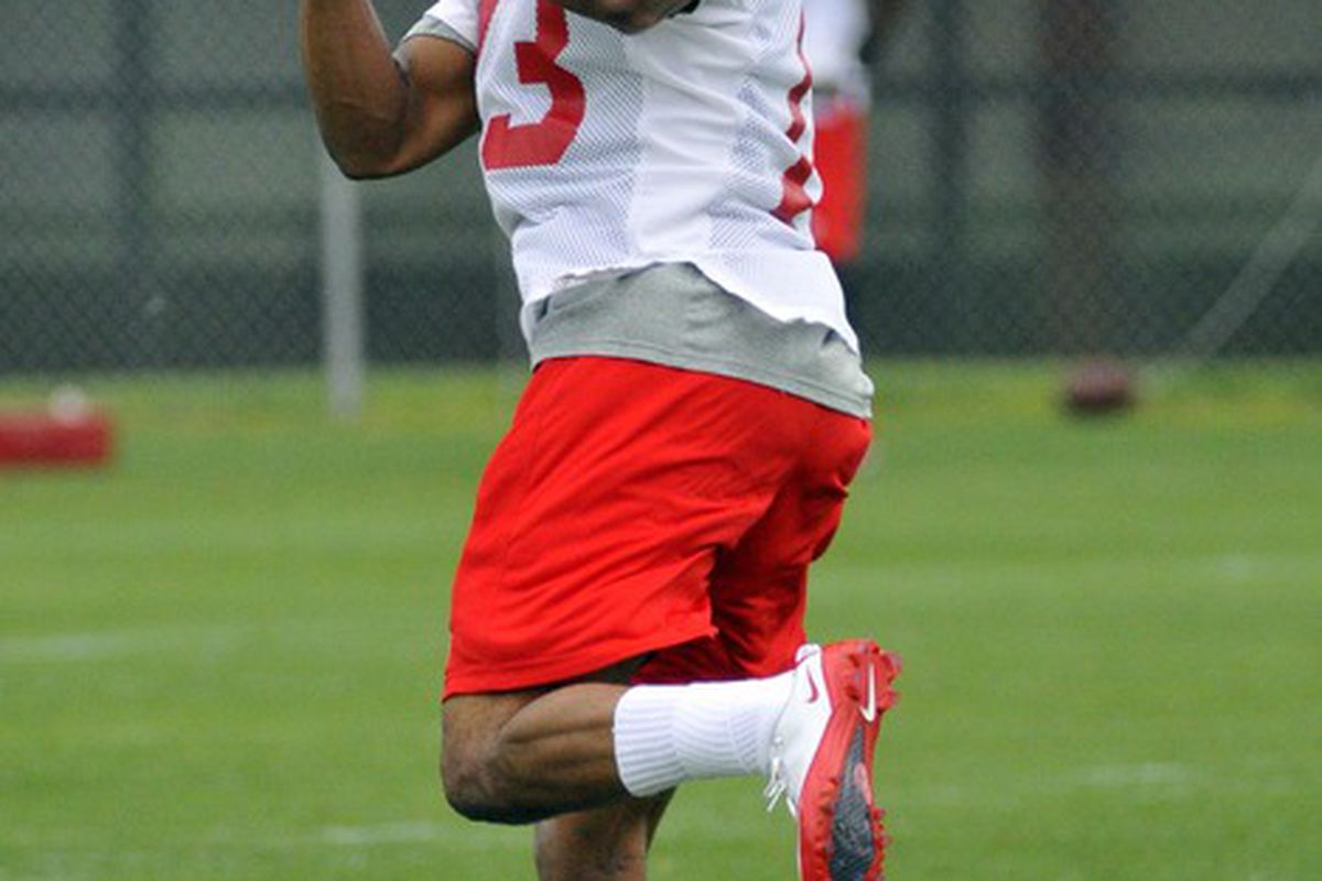 May 24, 2012; Kansas City, MO, USA; Kansas City Chiefs newly signed wide receiver Aaron Weaver (13) catches a pass during organized team activities at the Kansas City Chiefs practice facility. Mandatory Credit: Denny Medley-US PRESSWIRE