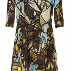 Marni printed silk pleat-back dress ($579)