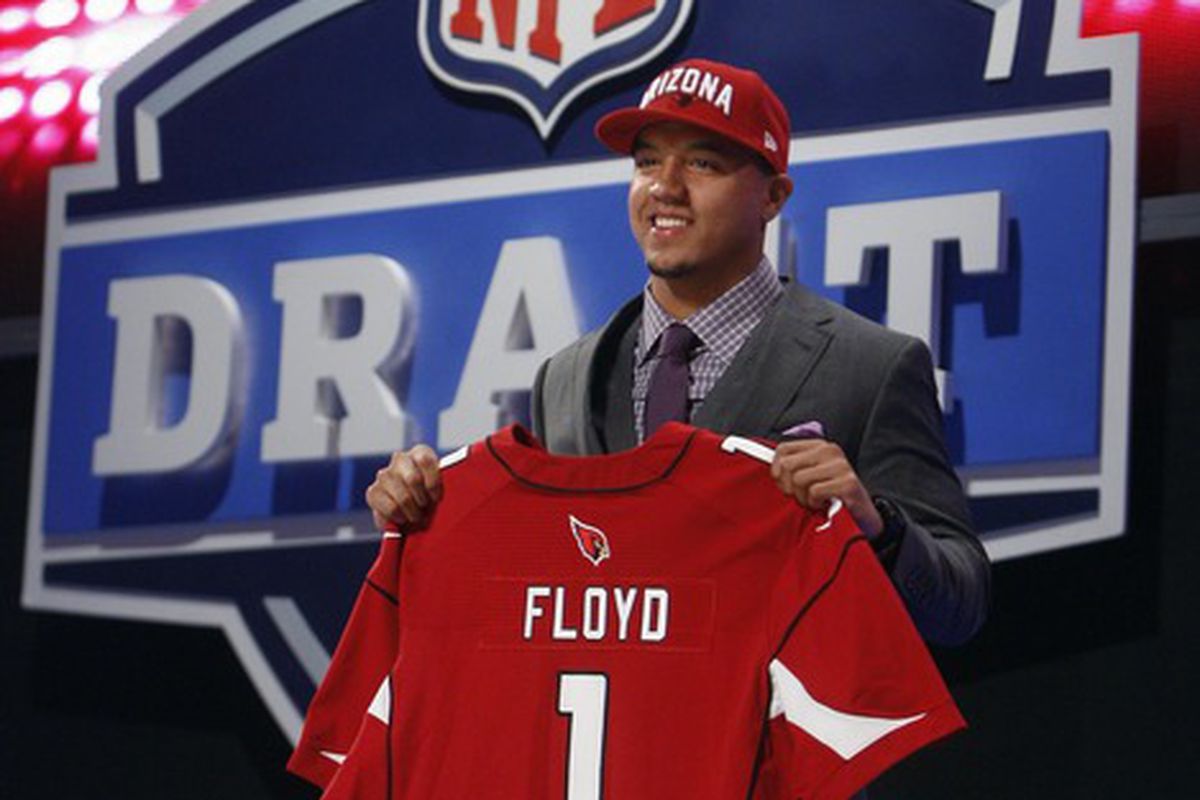 Apr 26, 2012; New York, NY, USA; Michael Floyd (Notre Dame) is introduced as the number thirteen overall pick to the Arizona Cardinals in the 2012 NFL Draft at Radio City Music Hall. Mandatory Credit: Jerry Lai-US PRESSWIRE