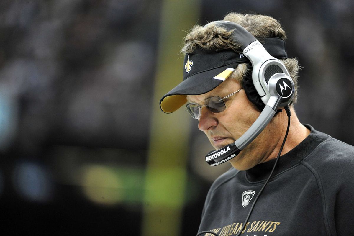 Sept. 18, 2011;New Orleans, LA, USA; New Orleans Saints defensive coordinator Gregg Williams during their game against the Chicago Bears at the Louisiana Superdome. Mandatory Credit: Chuck Cook-US PRESSWIRE