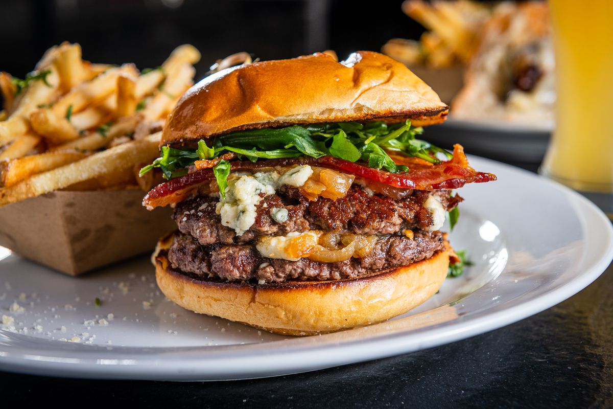 Ballston Local’s “Bluemont” burger is a tribute to the nearby Arlington neighborhood.