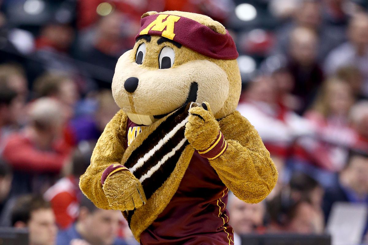 Is Goldy The Gopher playing a lute?  Wait.  IS THAT HIS TAIL?
