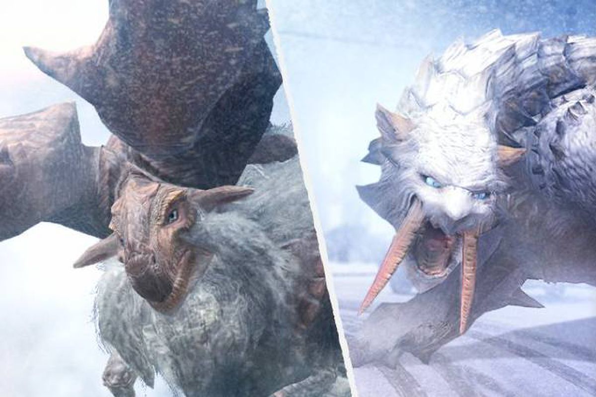 Banbaro and Barioth in Monster Hunter Now