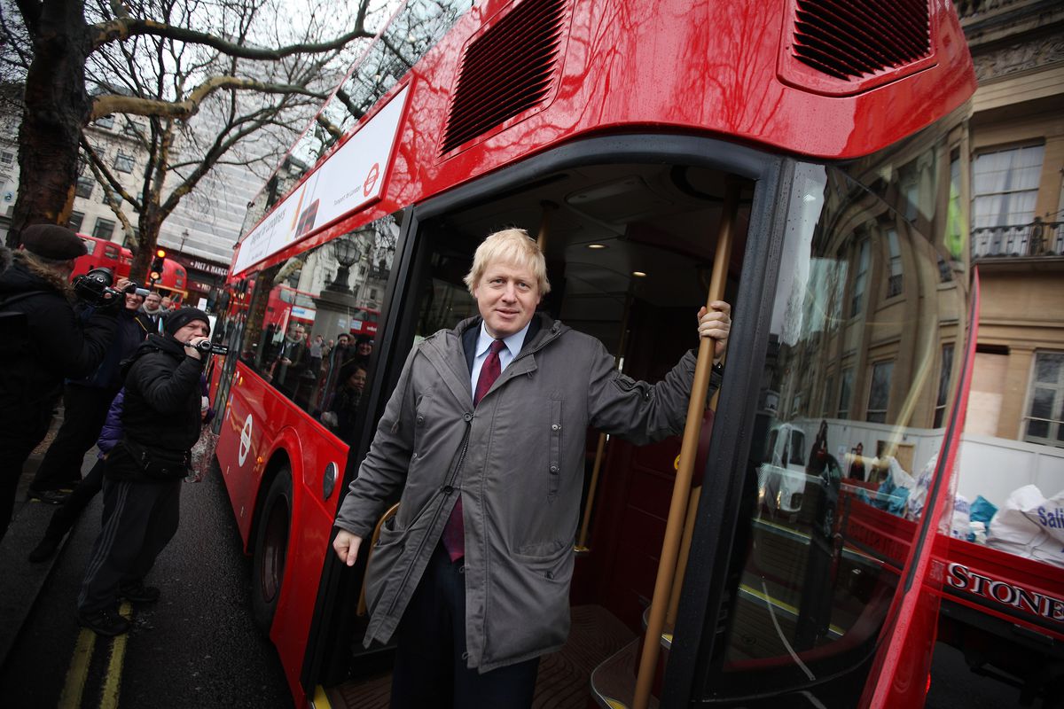 Mayor Of London Boris Johnson Marks The Arrival Of The First New Bus For London