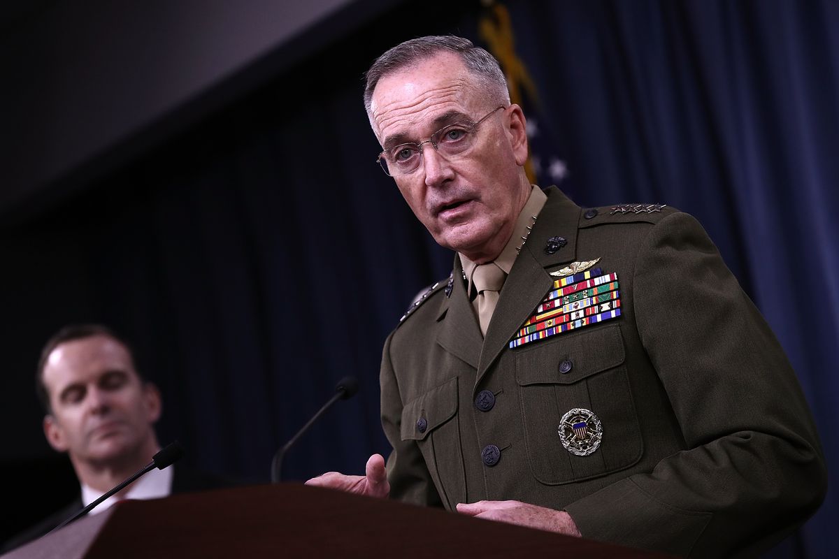 DOD Secretary Mattis And Chairman Of Joint Chiefs Dunford Brief Press On ISIL