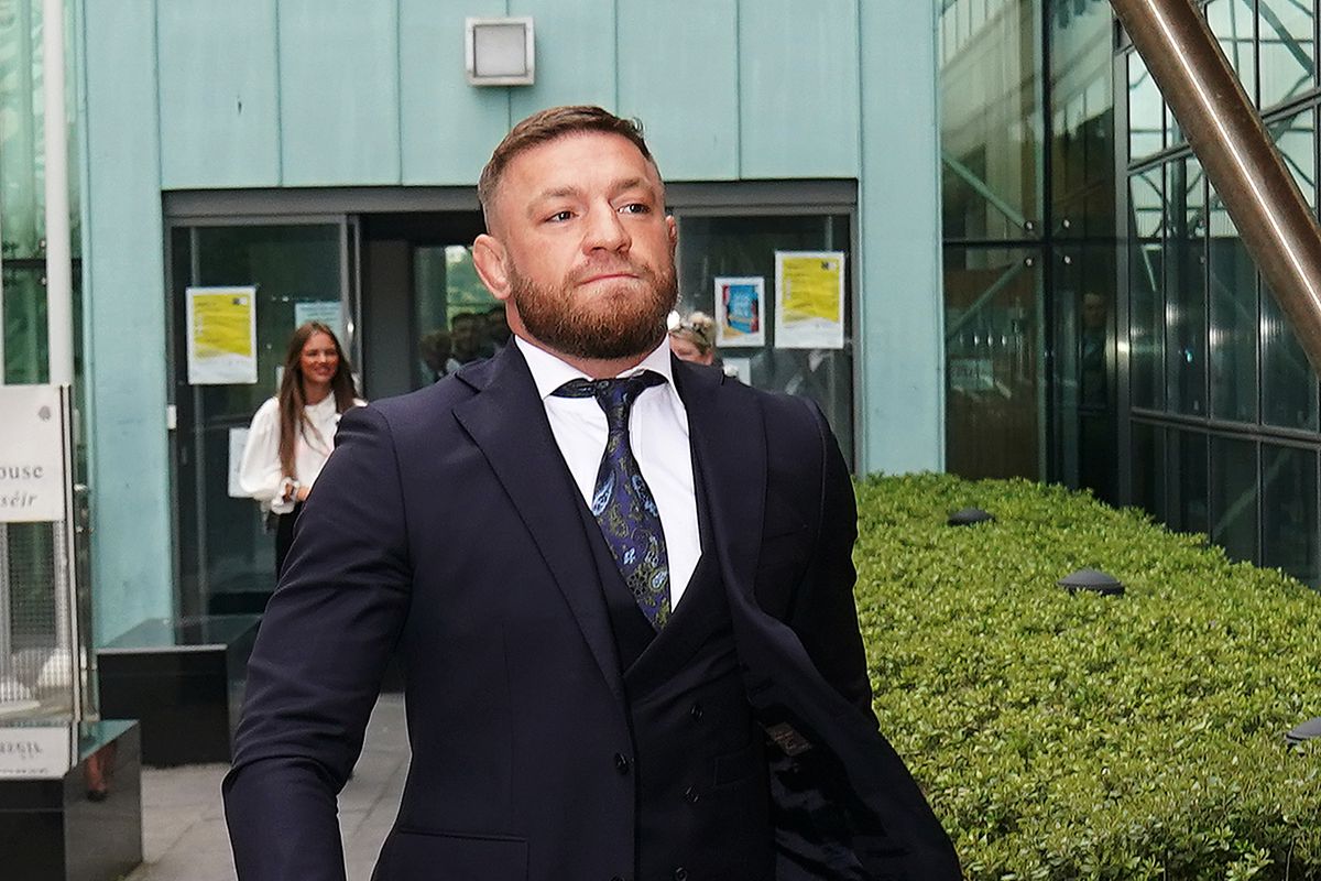 Conor McGregor leaves the Blnchardstown Court in Dublin after facing charges of reckless driving.