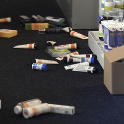 Products lie on the floor of a health food shop in Willis Street in Wellington after a 6.6 earthquake based around Cheviot in the South island shock the capital, New Zealand, Monday, Nov. 14, 2016. A powerful earthquake struck New Zealand near the city of Christchurch early Monday, with strong jolts causing some damage to buildings over 200 kilometers (120 miles) away in the capital, Wellington. 