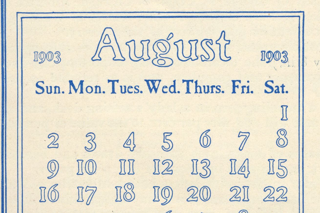 Success Magazine Calendar, August 1903