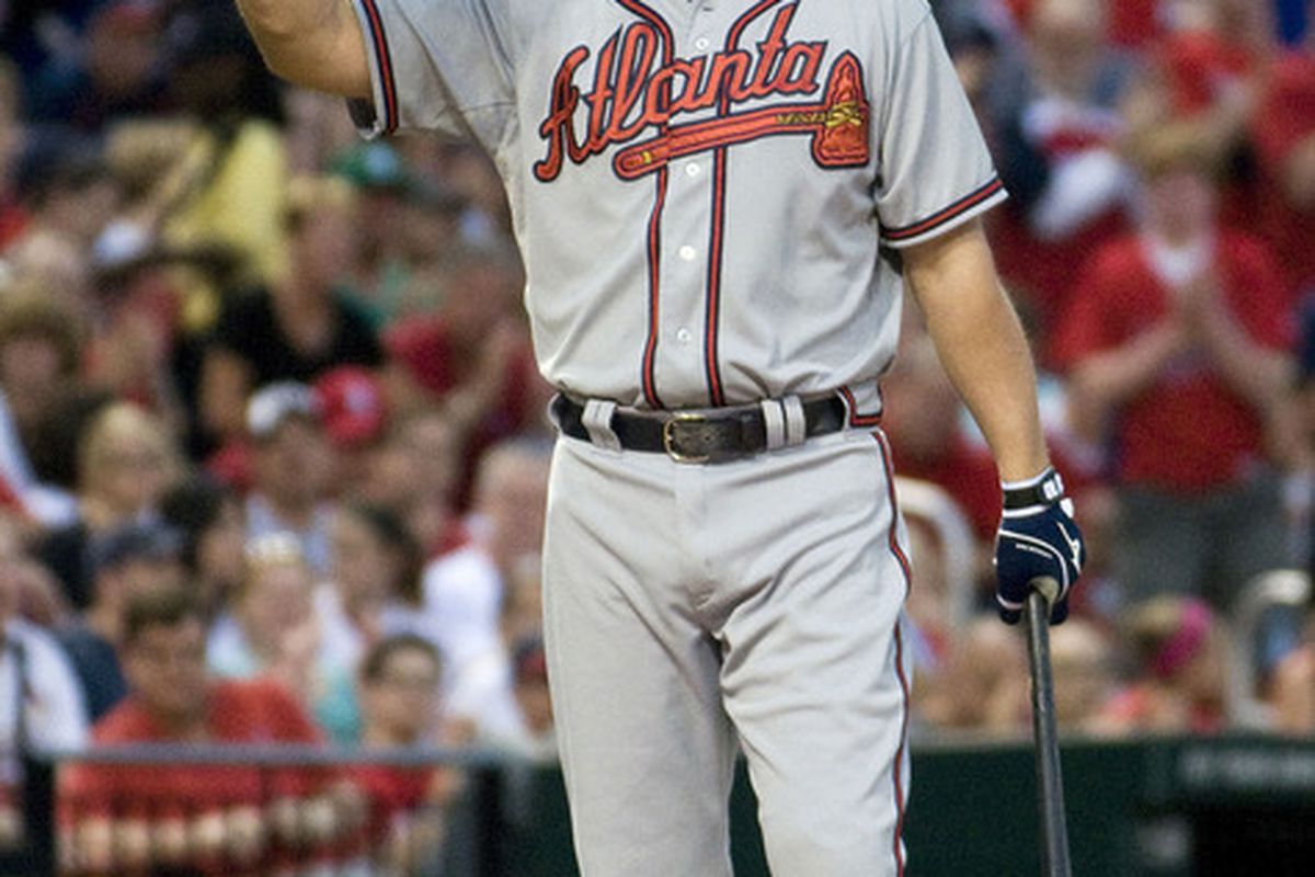 The standing ovation from the St. Louis fans to Chipper was really cool.