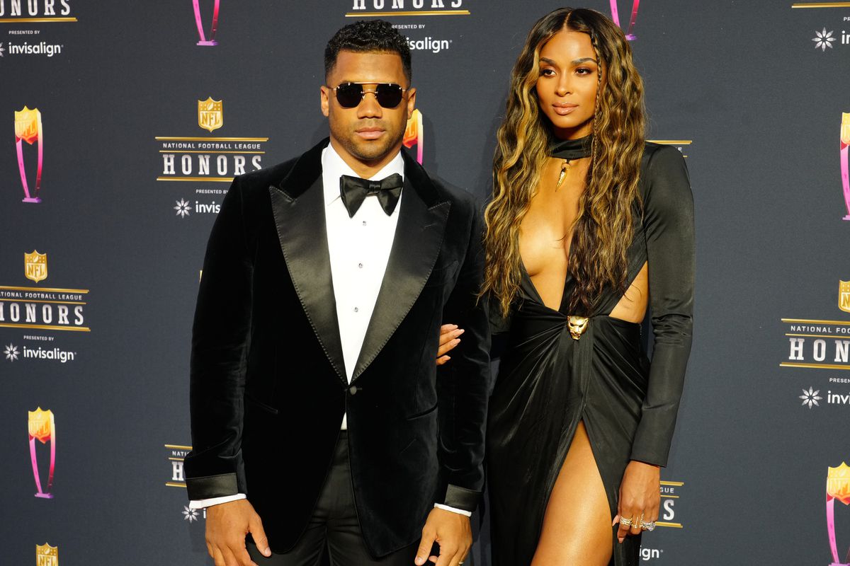 Russell Wilson and Ciara attend the 11th Annual NFL Honors at YouTube Theater on February 10, 2022 in Inglewood, California.
