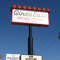 Gino's East signage in The Woodlands