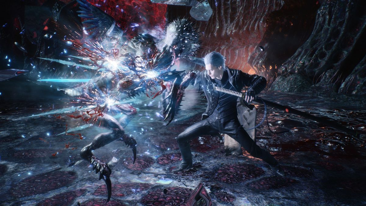 Vergil using Mirror’s Edge in Devil May Cry 5 Special Edition
