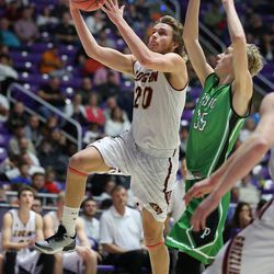 Logan High School defeats Provo High School as they play in the 4A Utah State Basketball boys tournament at Weber State University on Tuesday, Feb. 24, 2015, in Ogden.
