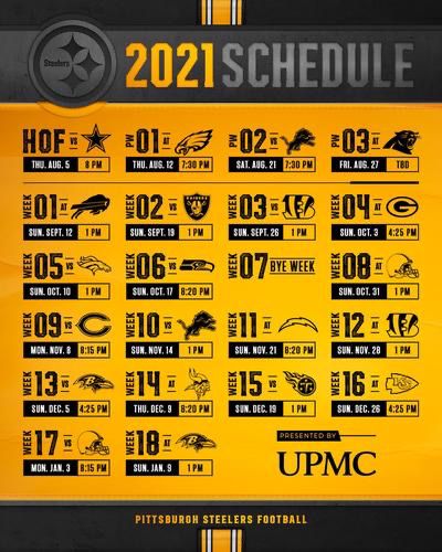 when do the pittsburgh steelers play tomorrow