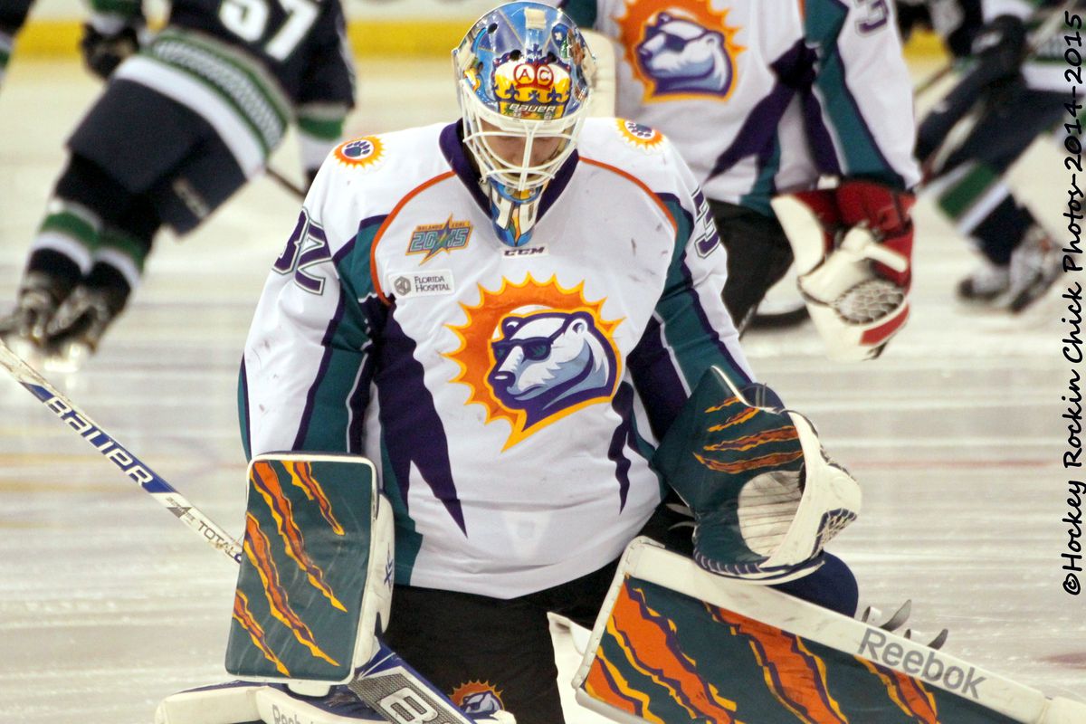 Garret Sparks during game three of the ECHL playoffs