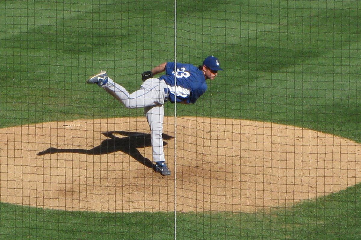 Steven Ames, pitching during spring training at Salt River Fields at Talking Stick in 2012