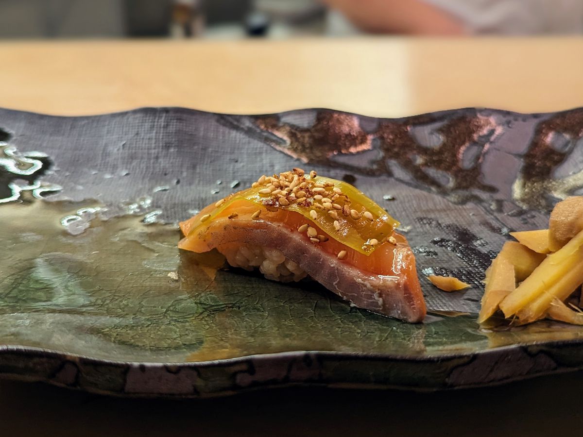 Hon masu (sea trout) from Sushi Sonagi in Gardena.