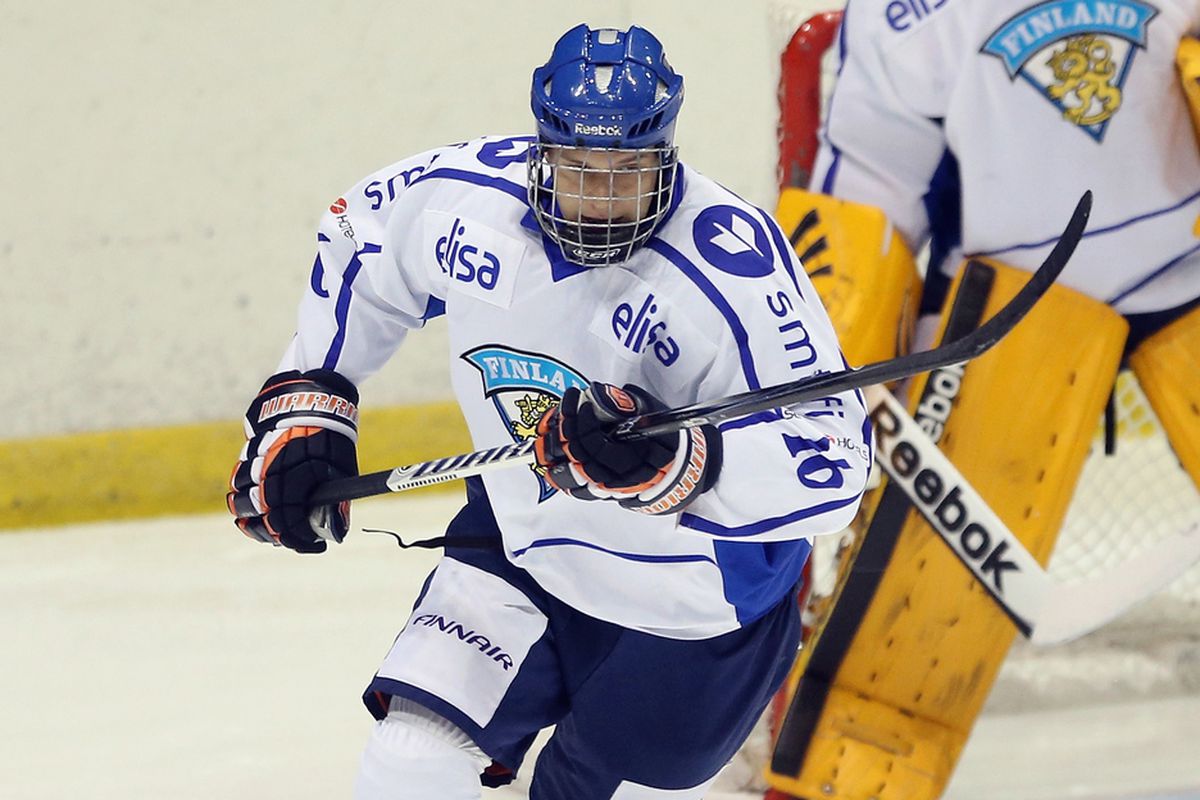 Aleksander Barkov was the youngest player on Finland's World Junior Championship team.