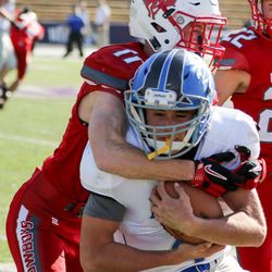 Kanab shuts out Rich 21-0 in 1A semifinal action at Weber State on November 4, 2016.