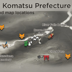 Izuhara region map locations and collectibles