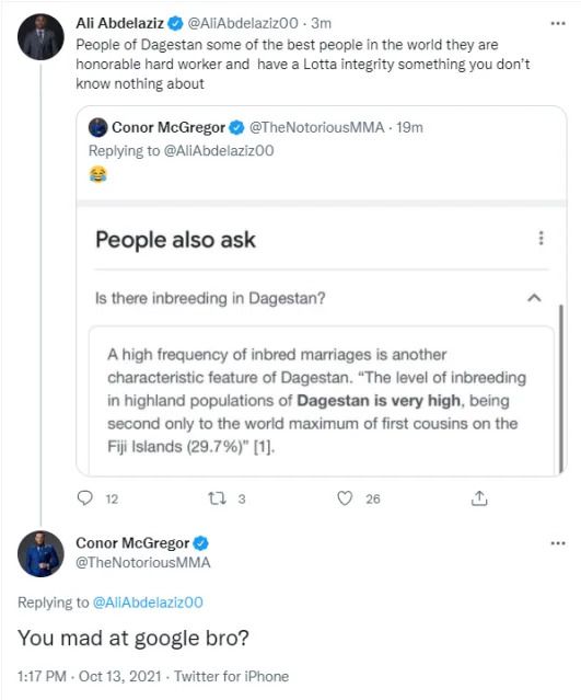 McGregor Ali twitter exchange 2