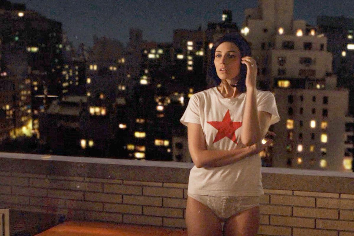 Megan Draper (Jessica Paré) wearing a T-shirt on Mad Men identical to one Sharon Tate was photographed in. The shirt sparked a flurry of fan theories that Megan was Tate, or would at least meet the same fate.