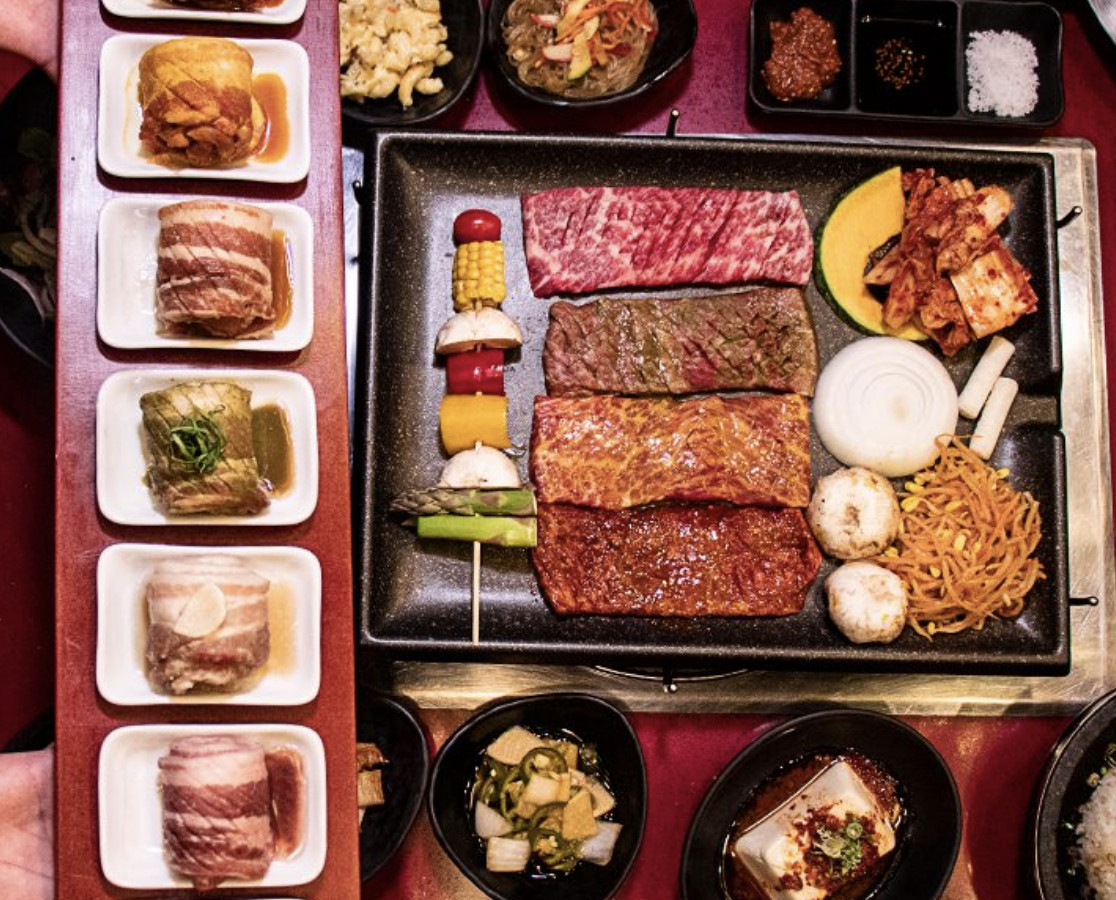 An array of meats at 888 Korean BBQ