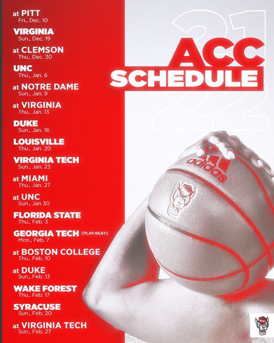 Nc State Basketball Schedule 2022 Nc State Women's Basketball 2021-22 Acc Schedule Released - Backing The Pack