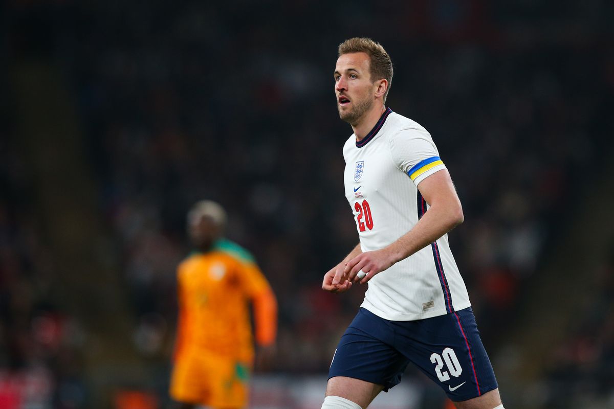 Harry Kane of England during the international friendly match between England and Cote D’Ivoire at Wembley Stadium on March 29, 2022 in London, United Kingdom.