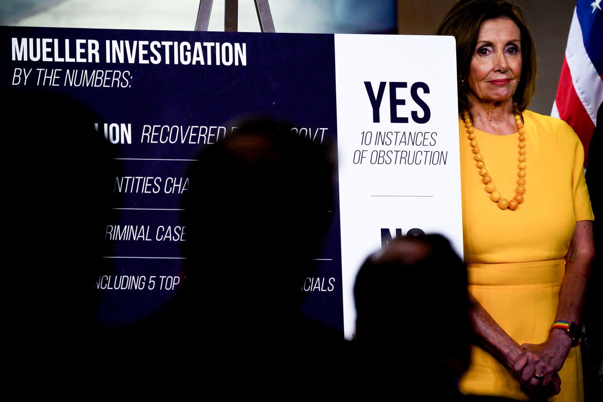 House Speaker Nancy Pelosi (D-CA) during a press conference following the former Special Counsel’s testimony before the House Select Committee on Intelligence, on July 24, 2019.